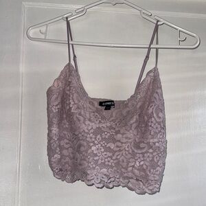 Express Lavender Lace Crop Top
